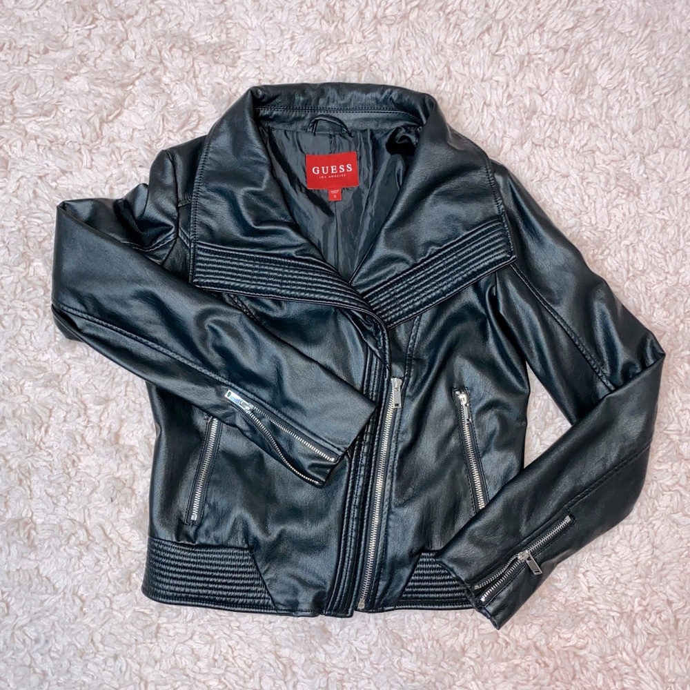 GUESS Black Leather Jacket